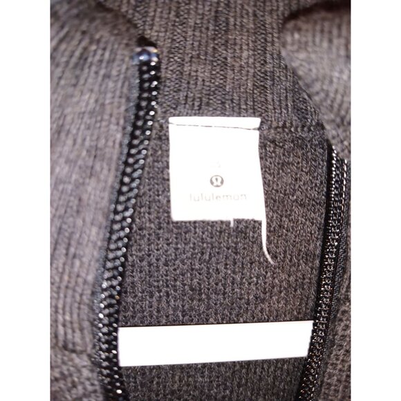 Lululemon Call Me Cozy Wrap Zip Up Heathered Black HBLK 75317 - Picture 4 of 5